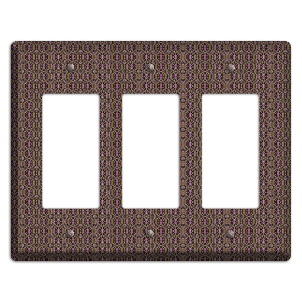 Brown Tapestry 3 Rocker Wallplate