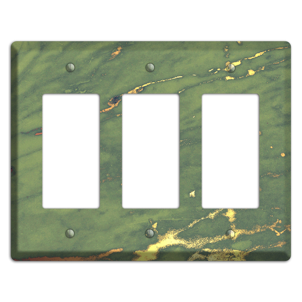 Limed Ash Marble 3 Rocker Wallplate