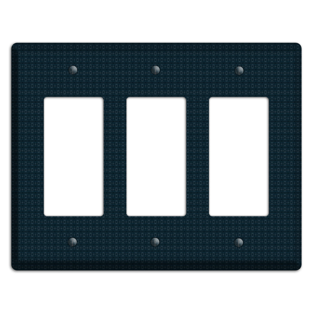 Navy Tiny Tapestry 3 Rocker Wallplate