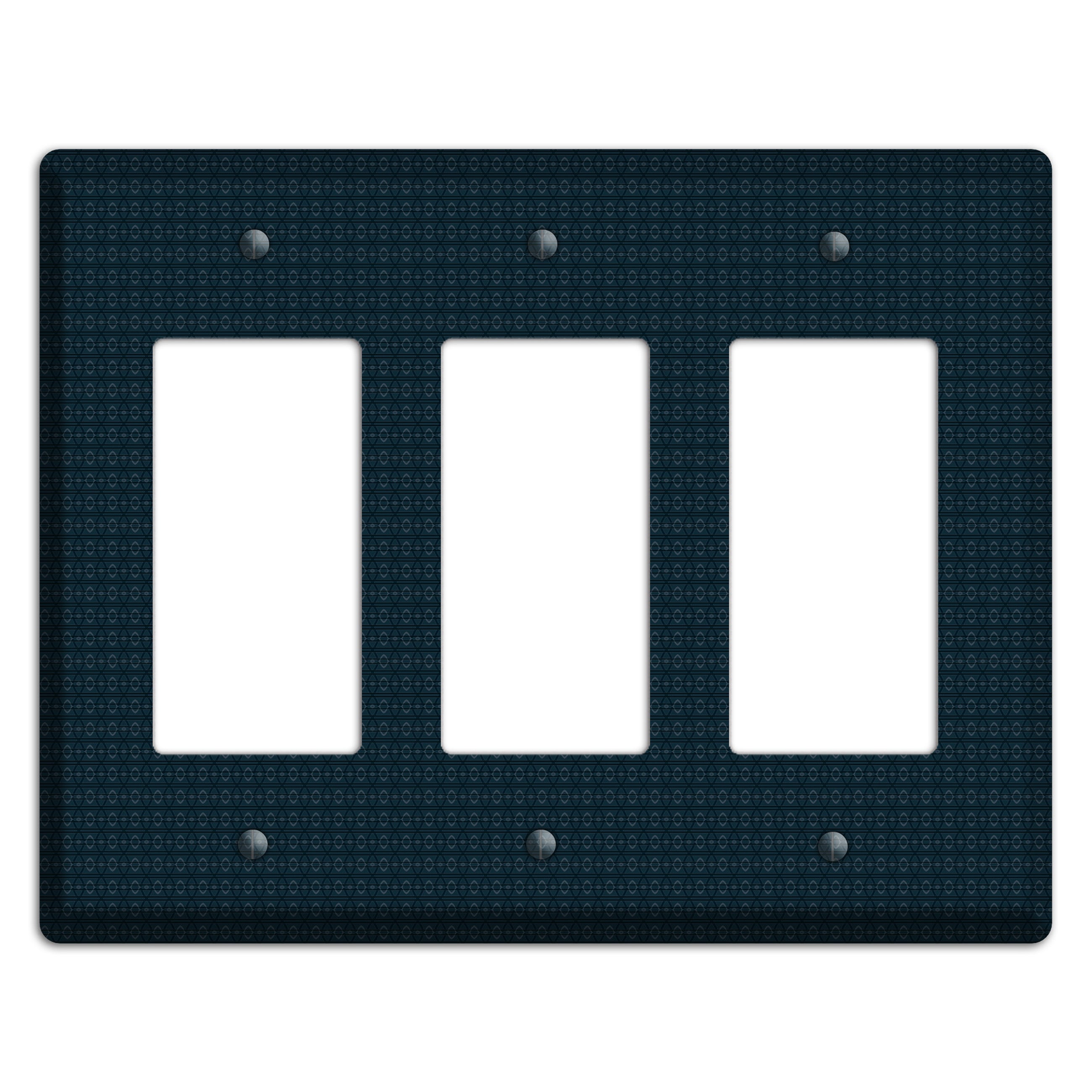 Navy Tiny Tapestry 3 Rocker Wallplate