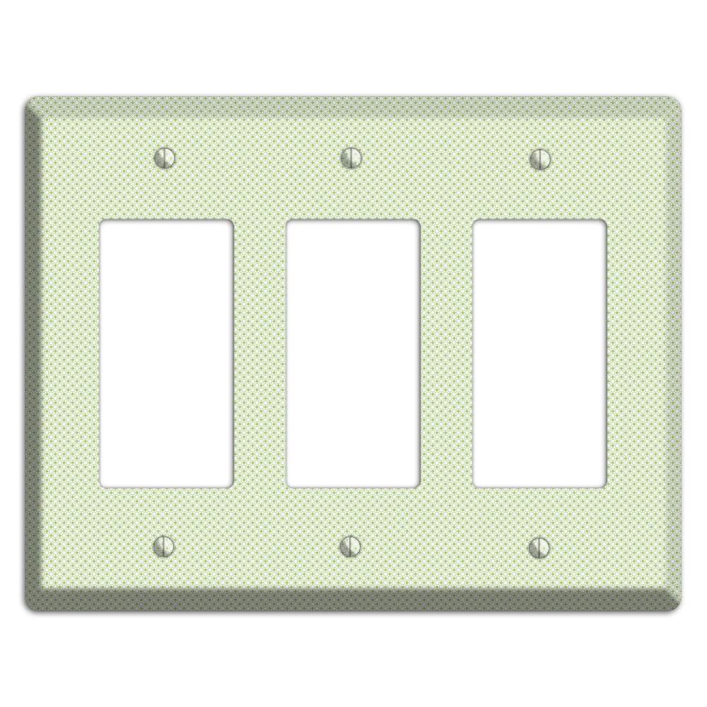 Light Green Tiny Geometric 3 Rocker Wallplate