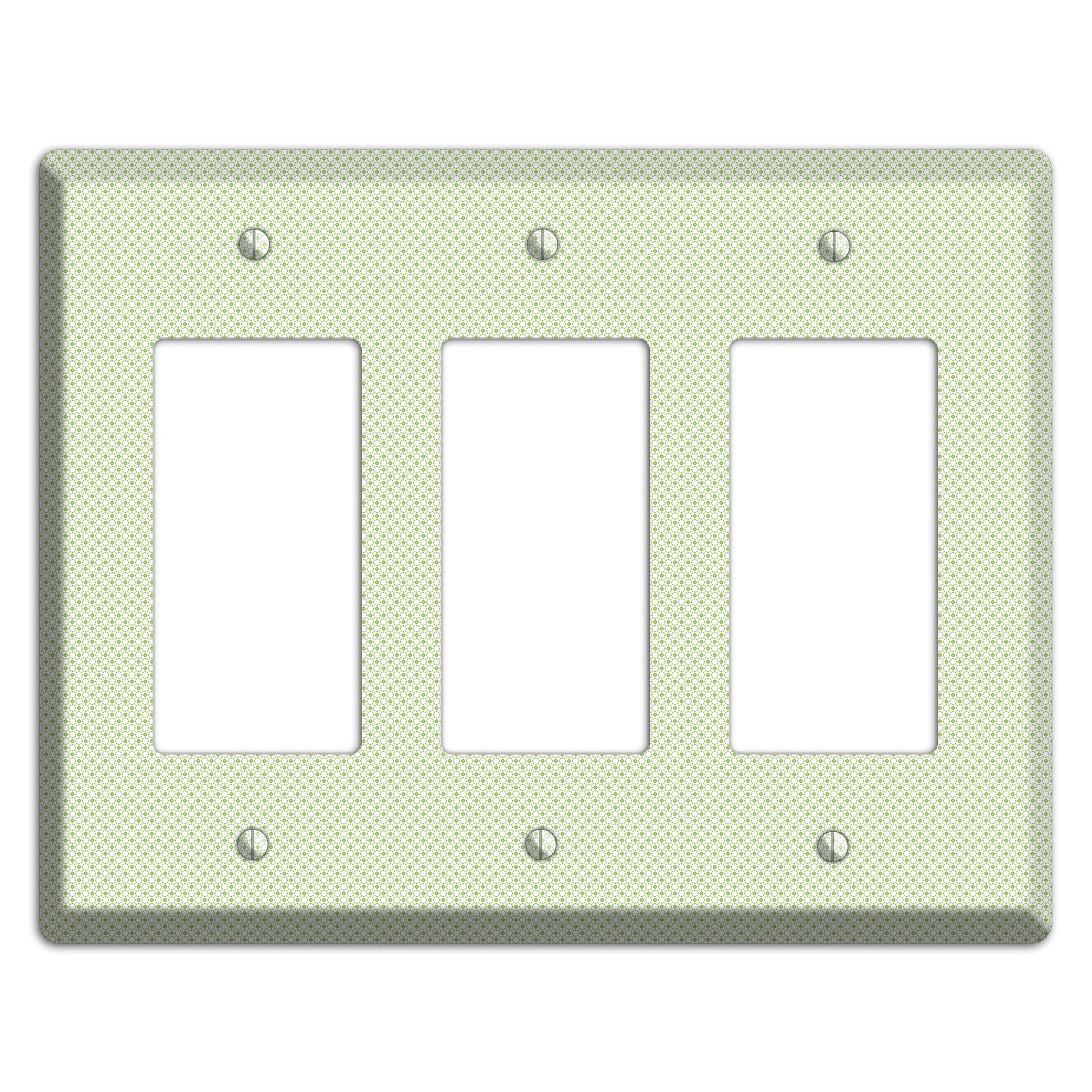 Light Green Tiny Geometric 3 Rocker Wallplate