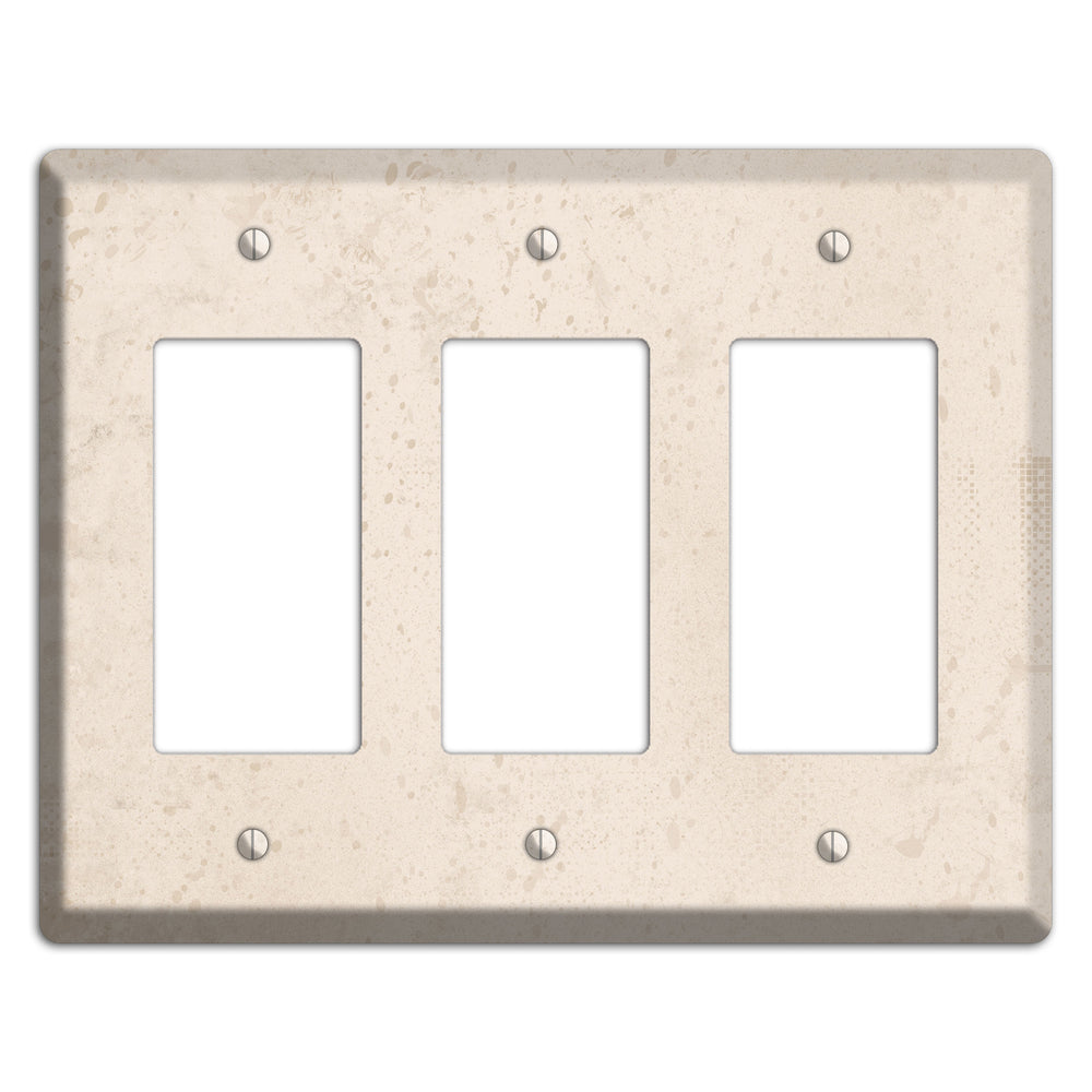 Bone Neutral Texture 3 Rocker Wallplate