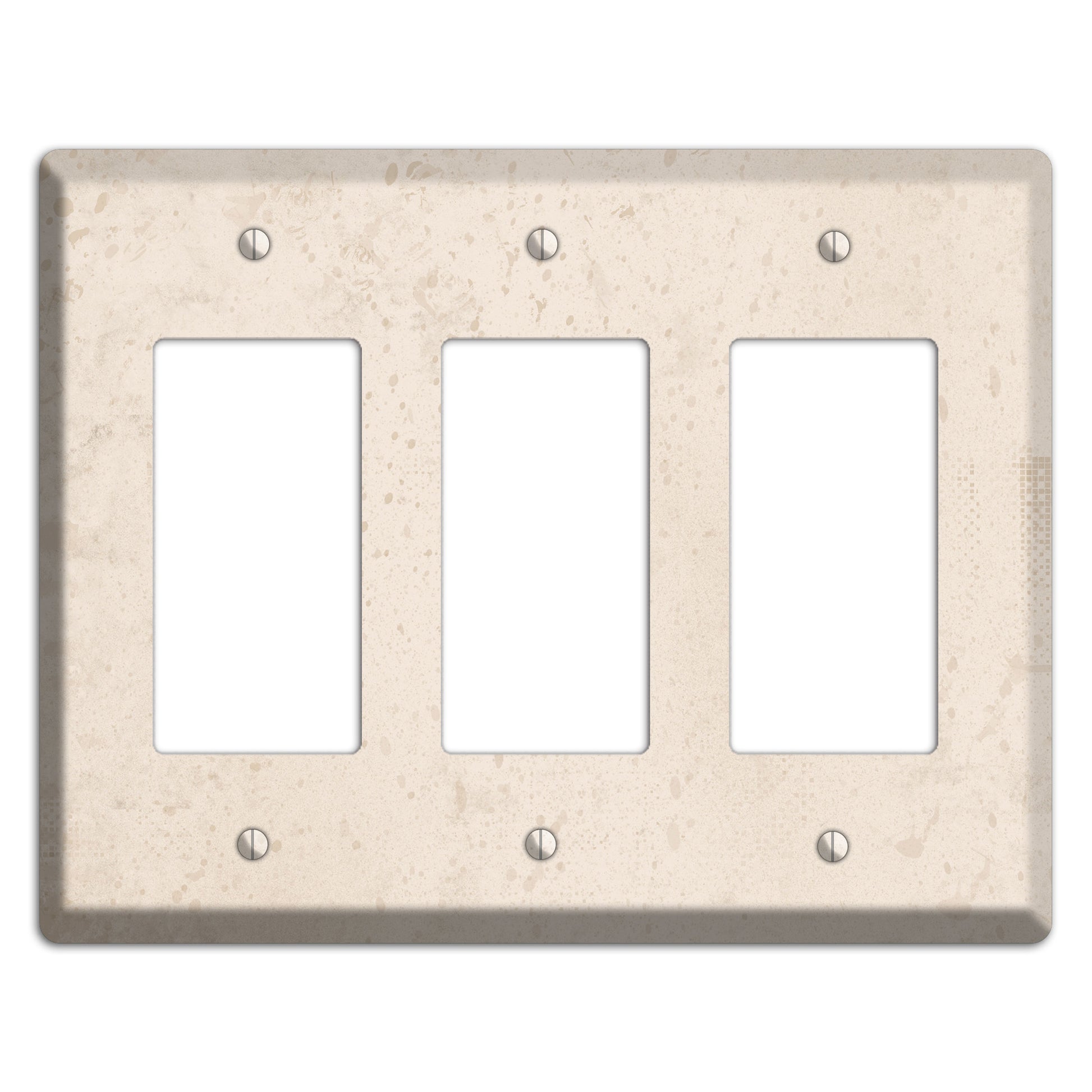 Bone Neutral Texture 3 Rocker Wallplate