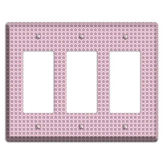 Pink Tiny Floral 3 Rocker Wallplate