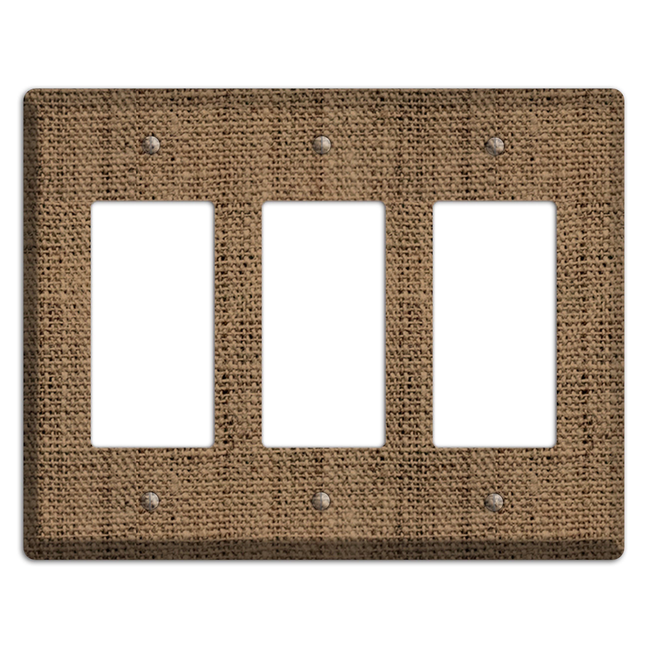 Shadow Burlap 3 Rocker Wallplate