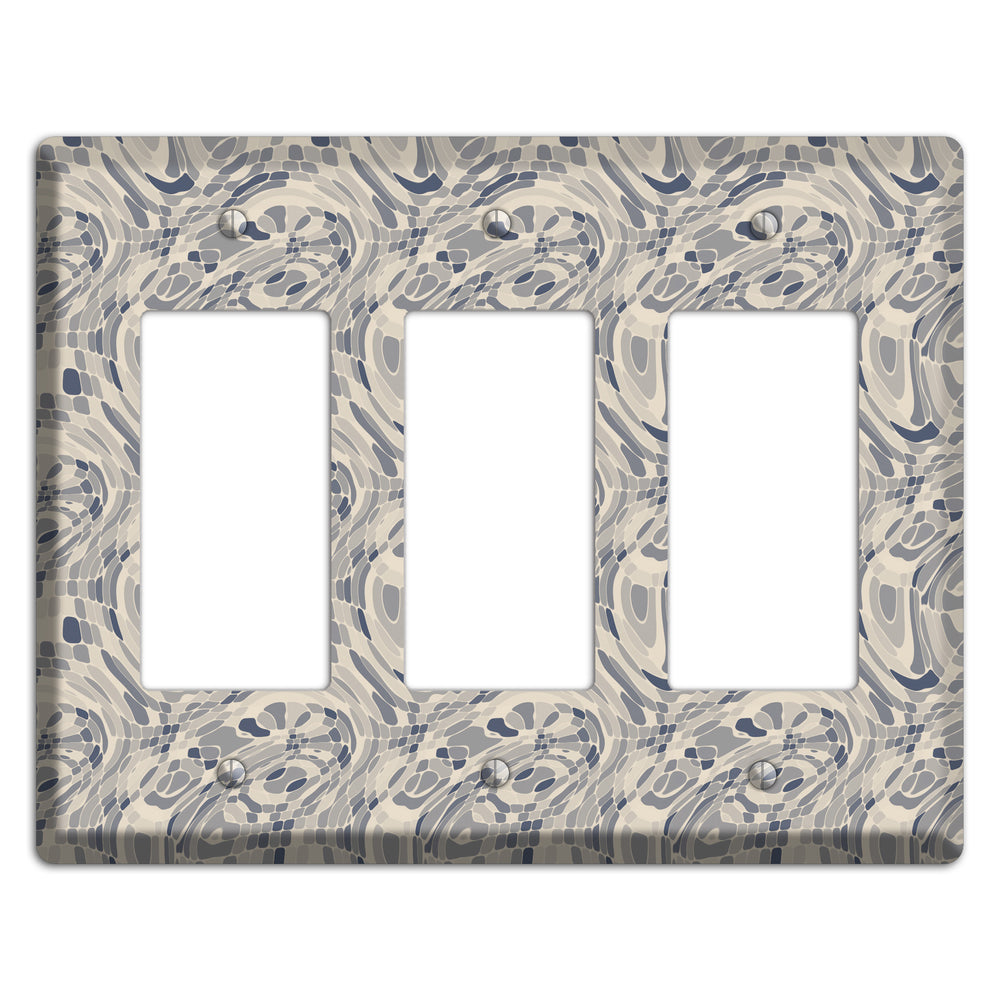 Blue and Beige Abstract 2 3 Rocker Wallplate