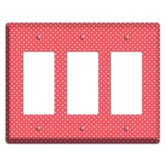 Multi Pink Tiny Polka Dots 3 Rocker Wallplate