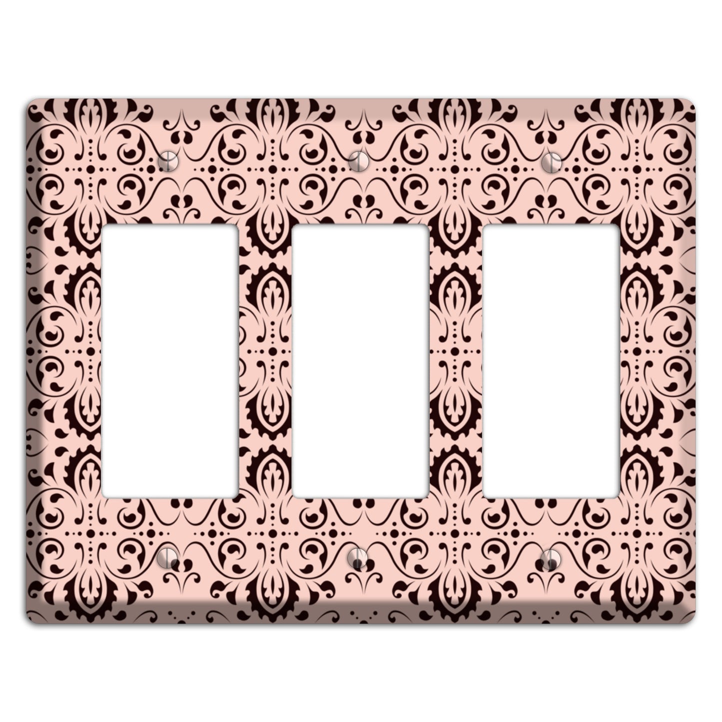 Coral Tapestry Cartouche 3 Rocker Wallplate