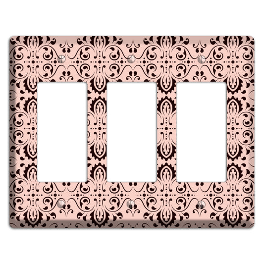 Coral Tapestry Cartouche 3 Rocker Wallplate