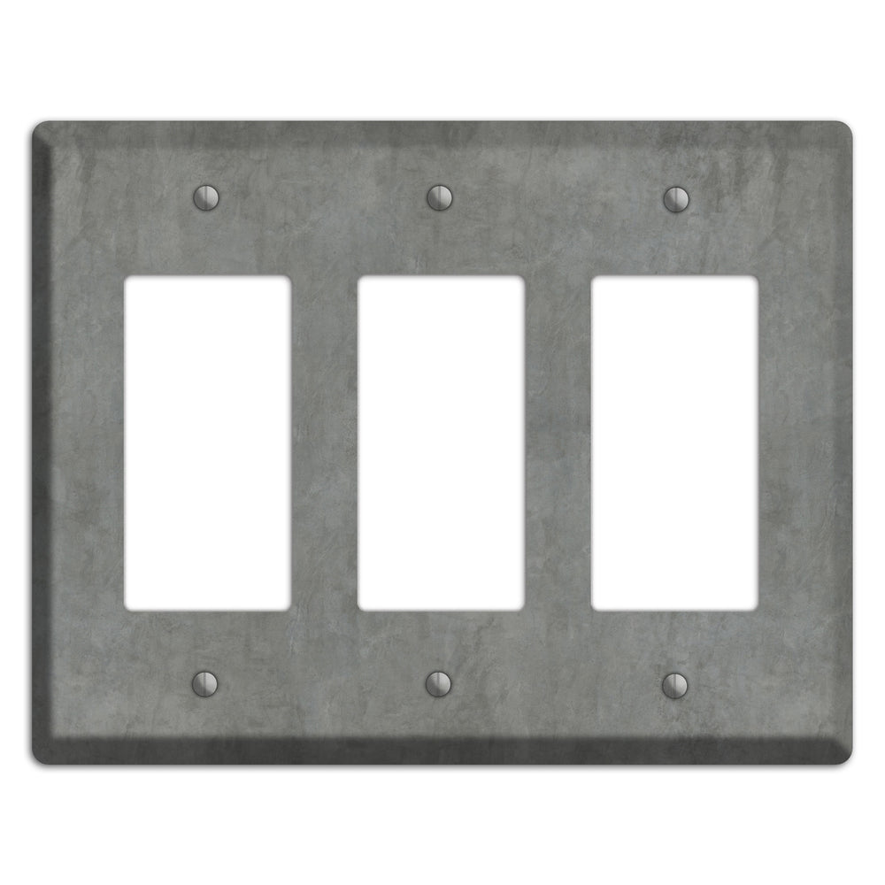 Stucco Grey 3 Rocker Wallplate