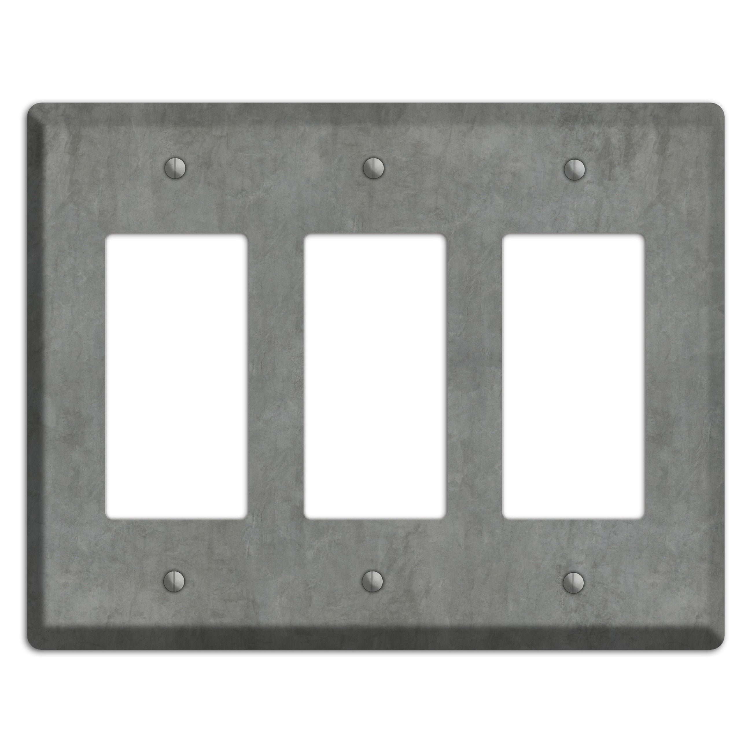 Stucco Grey 3 Rocker Wallplate