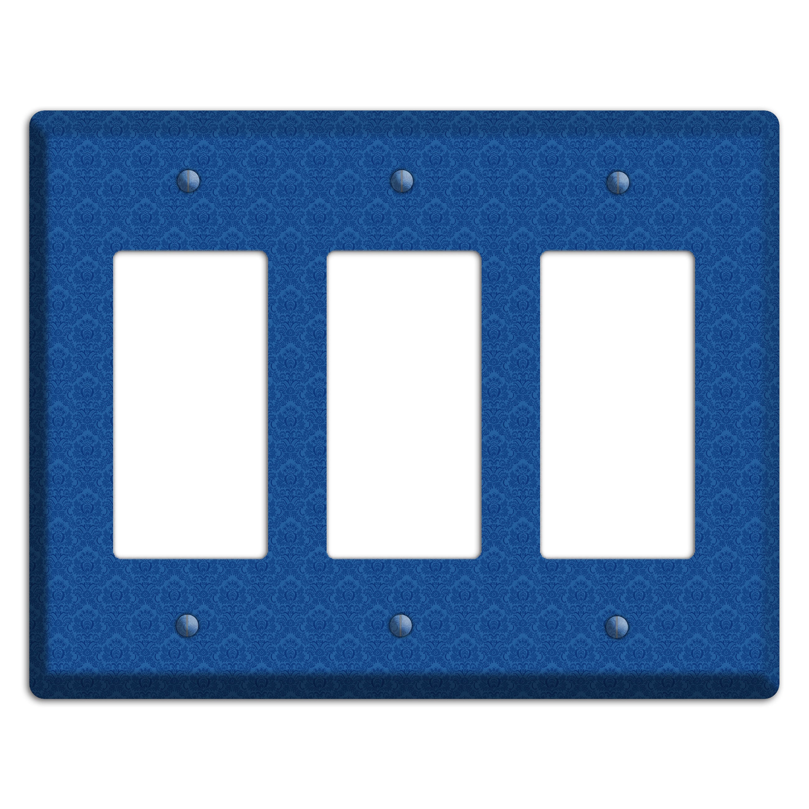 Blue Cartouche 3 Rocker Wallplate