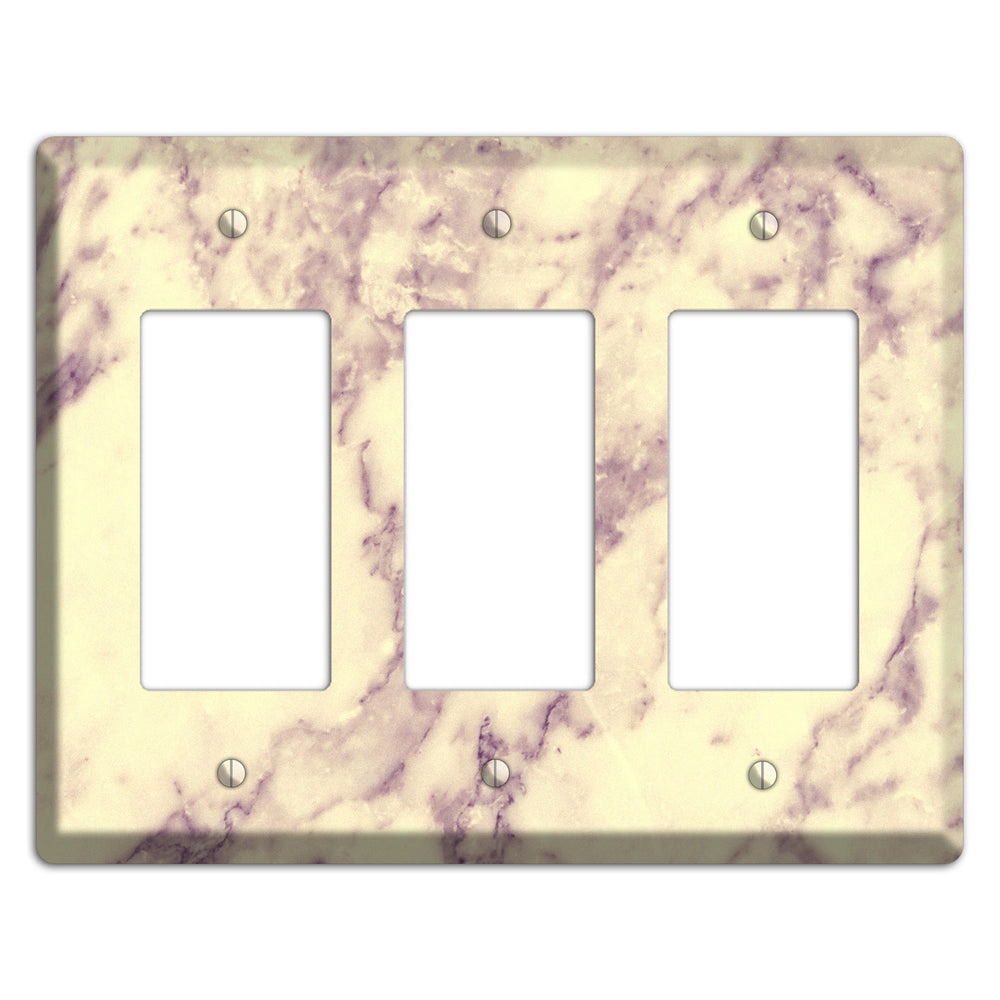 Champagne Marble 3 Rocker Wallplate