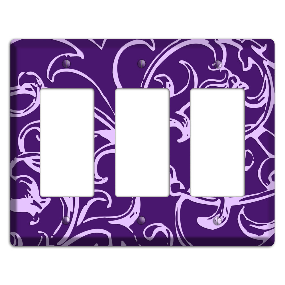 Victorian Purple 3 Rocker Wallplate