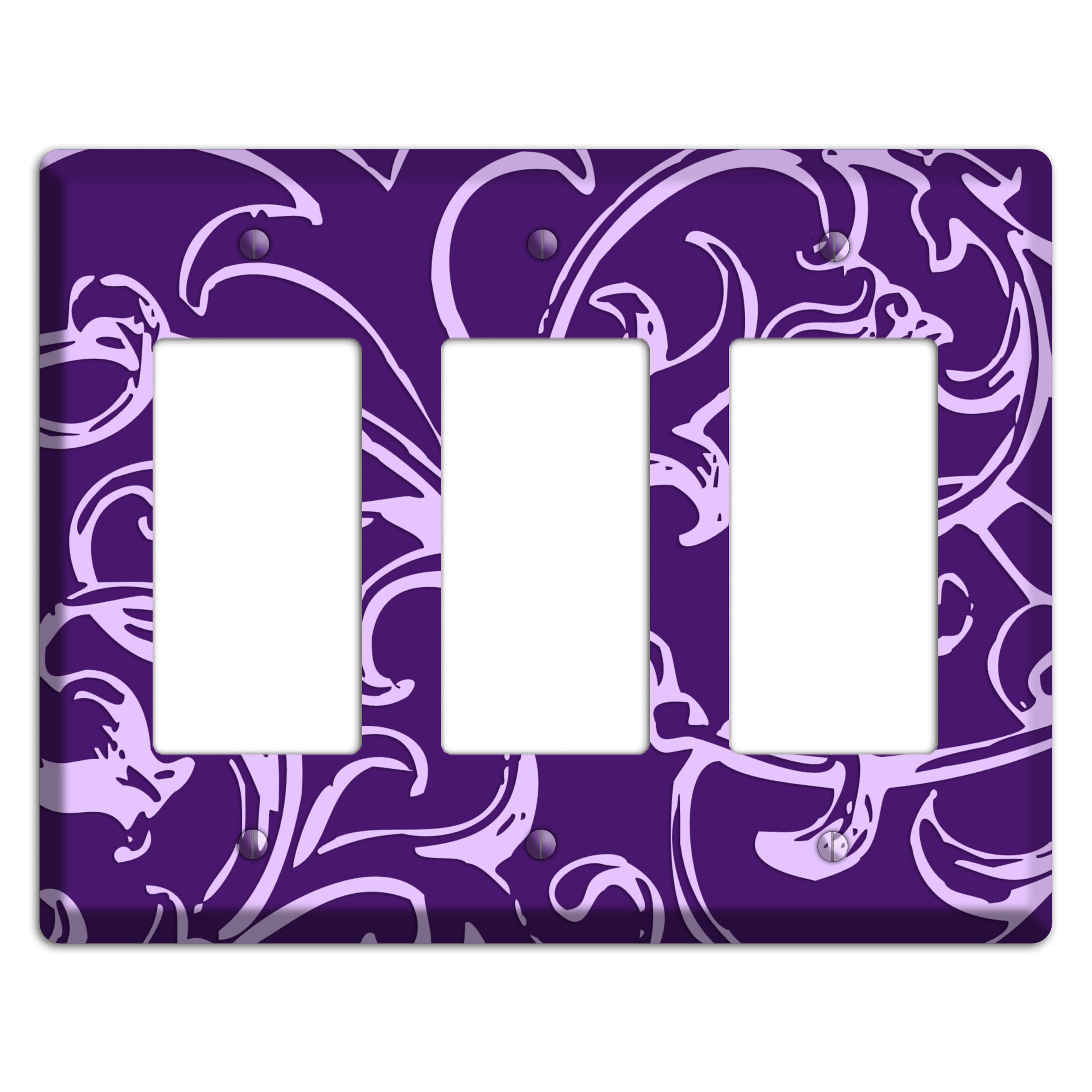 Victorian Purple 3 Rocker Wallplate