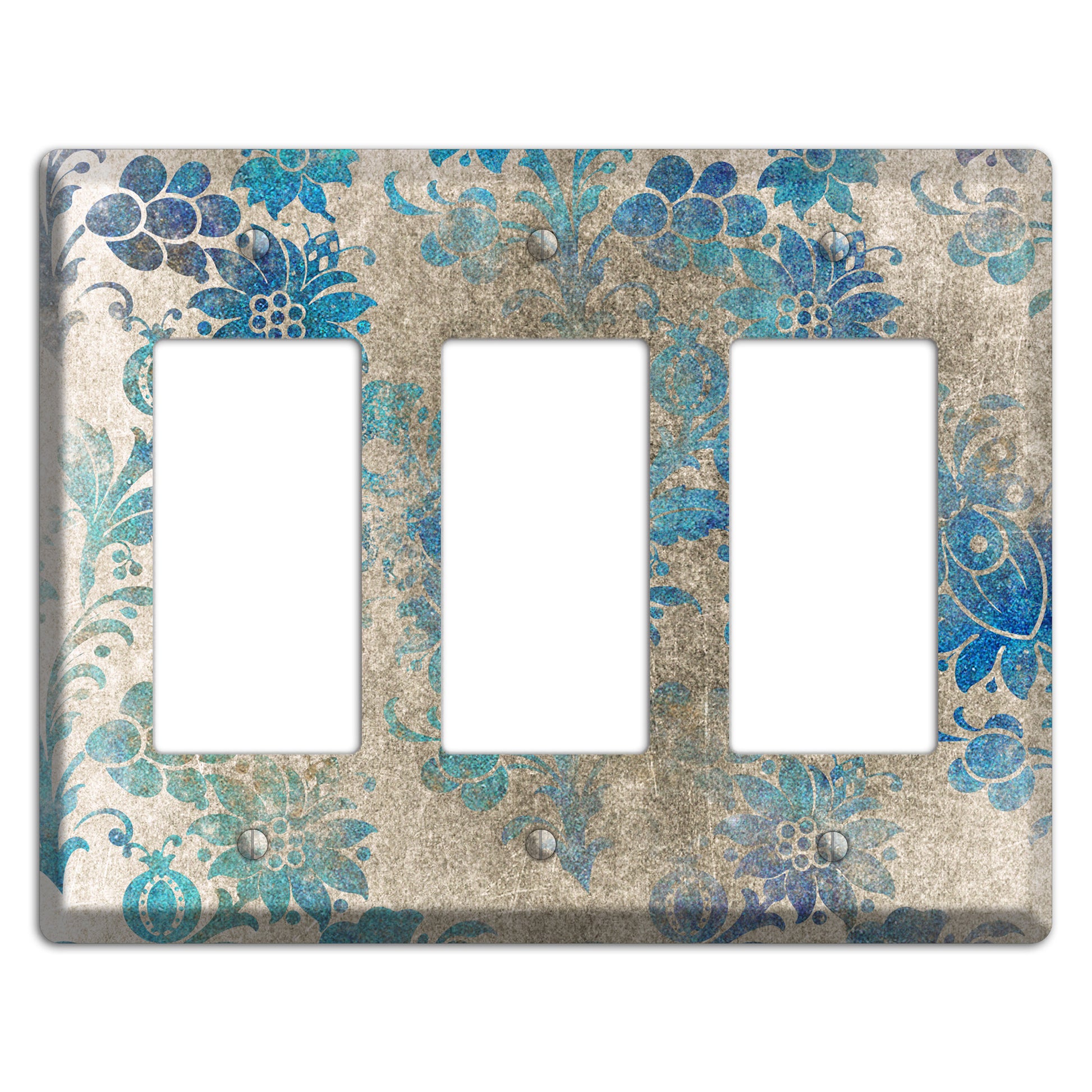 Mantle Whimsical Damask 3 Rocker Wallplate