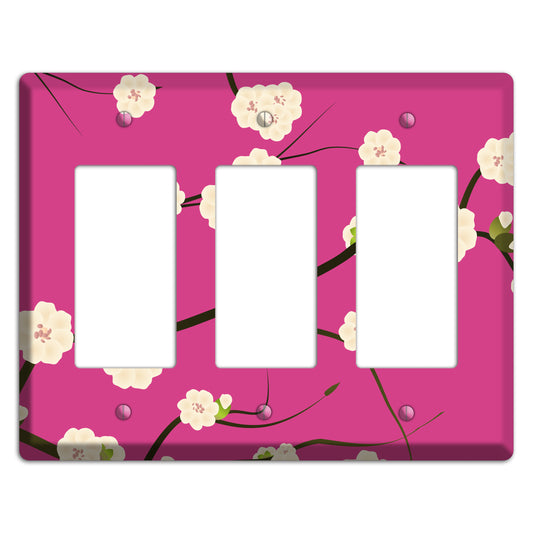 Pink Cherry Blossoms 3 Rocker Wallplate