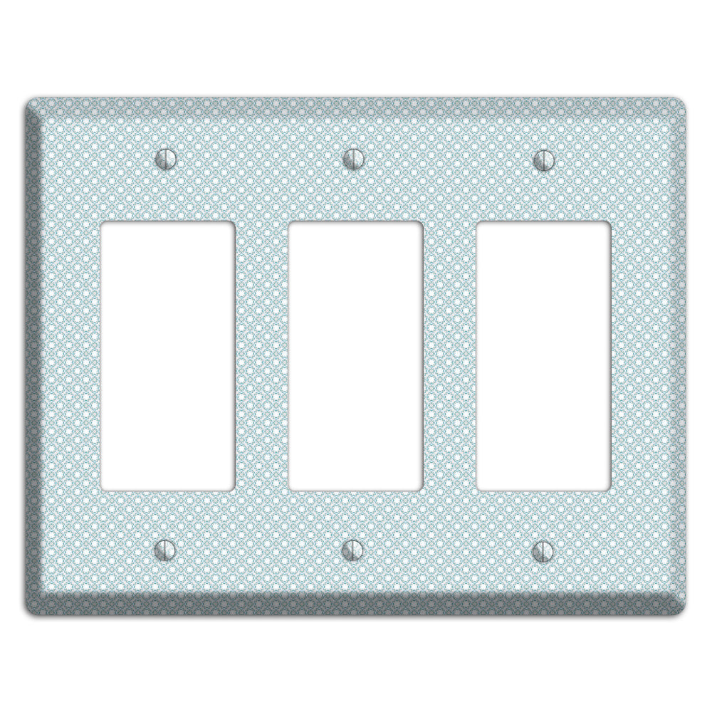 Light Blue Geometric 3 Rocker Wallplate