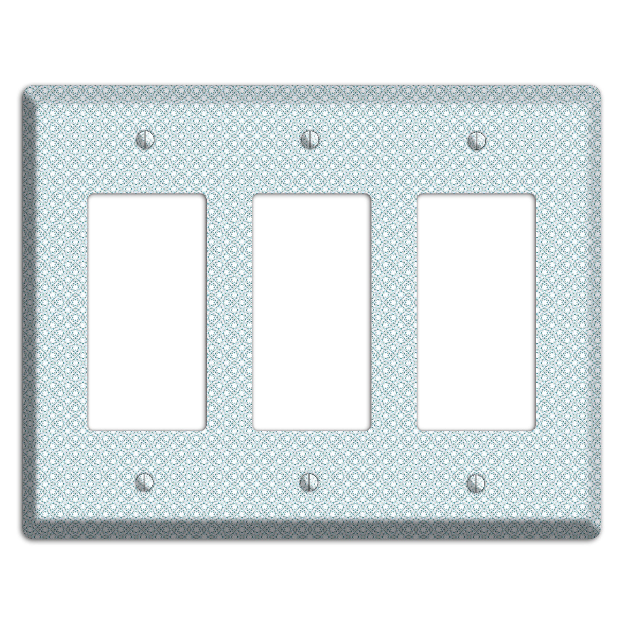 Light Blue Geometric 3 Rocker Wallplate