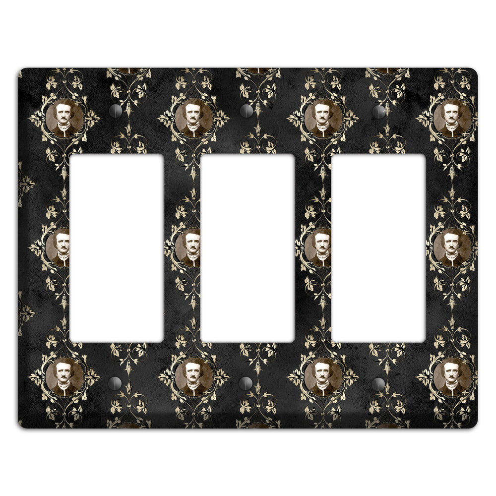 Edgar Allen Poe Self Portrait 3 Rocker Wallplate