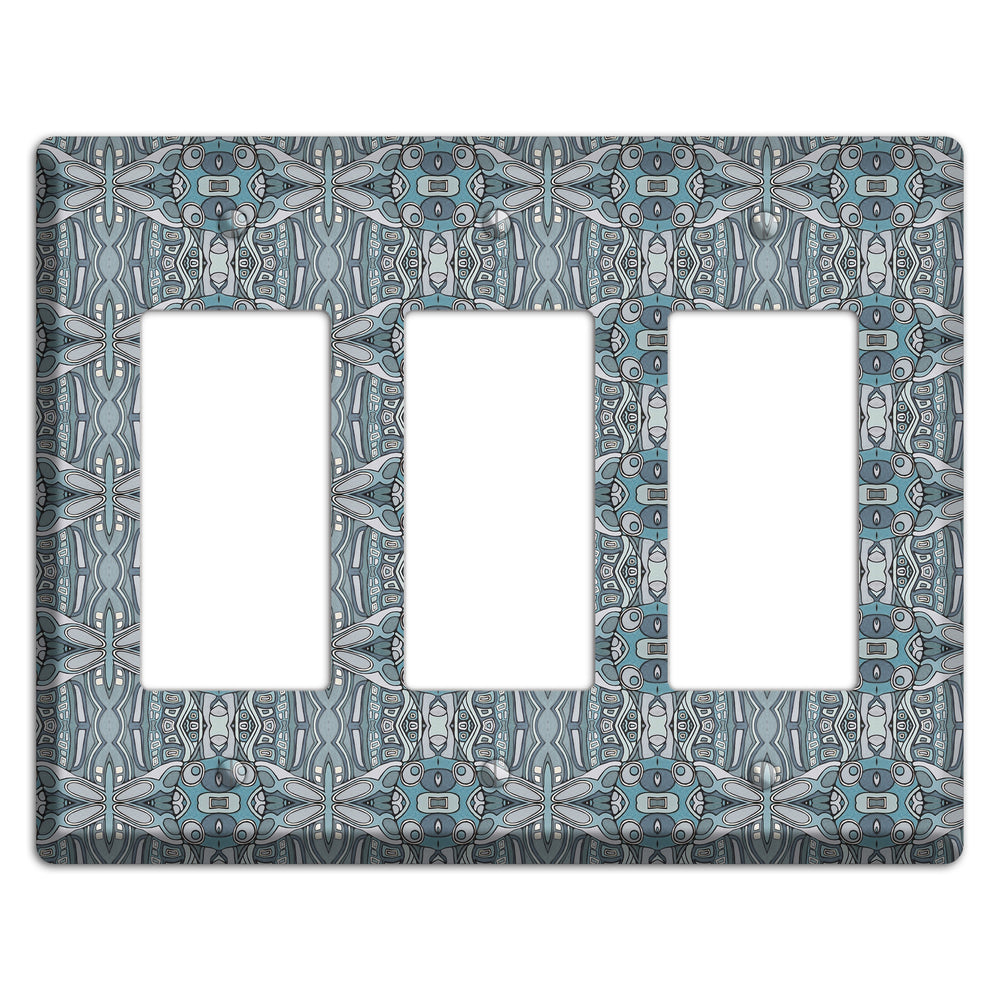 Blue Tapestry 3 Rocker Wallplate