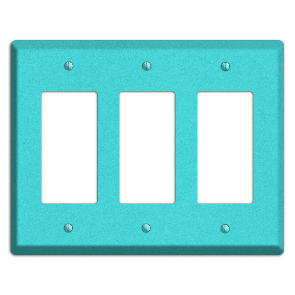 Turquoise Kraft 3 Rocker Wallplate