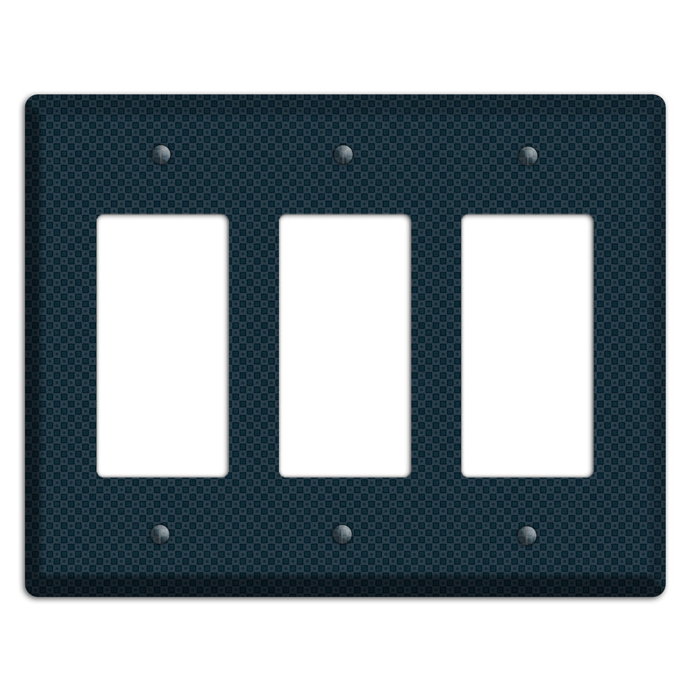 Navy Dots and Check 3 Rocker Wallplate