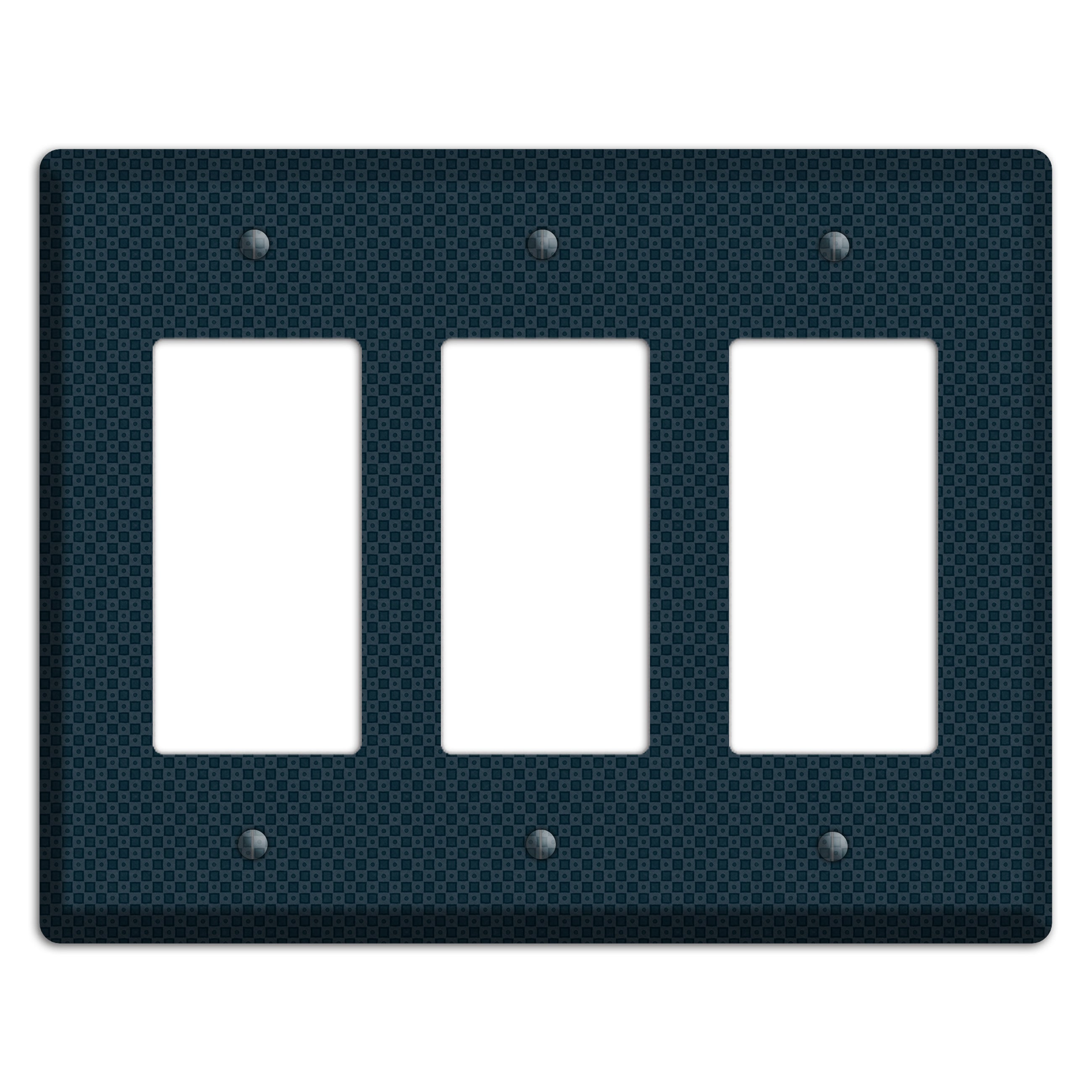 Navy Dots and Check 3 Rocker Wallplate
