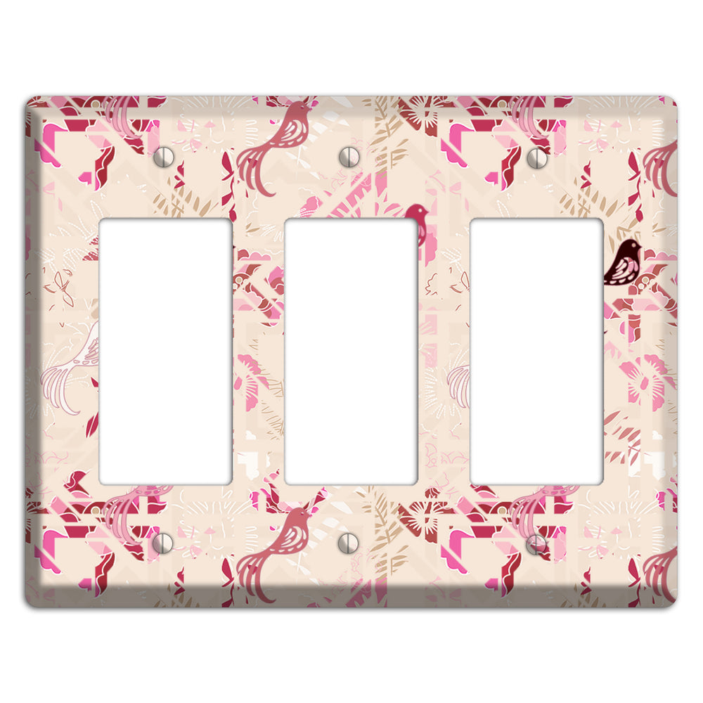 Floral Songbirds 3 Rocker Wallplate