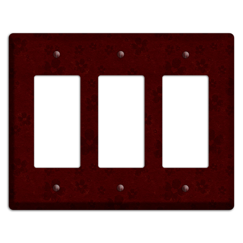 Maroon Grunge Suzani 2 3 Rocker Wallplate