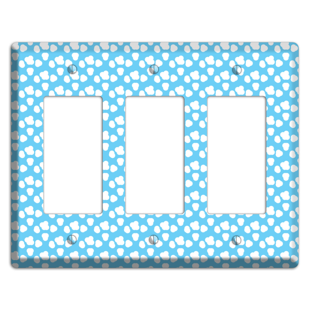 Blue Small Clouds 3 Rocker Wallplate