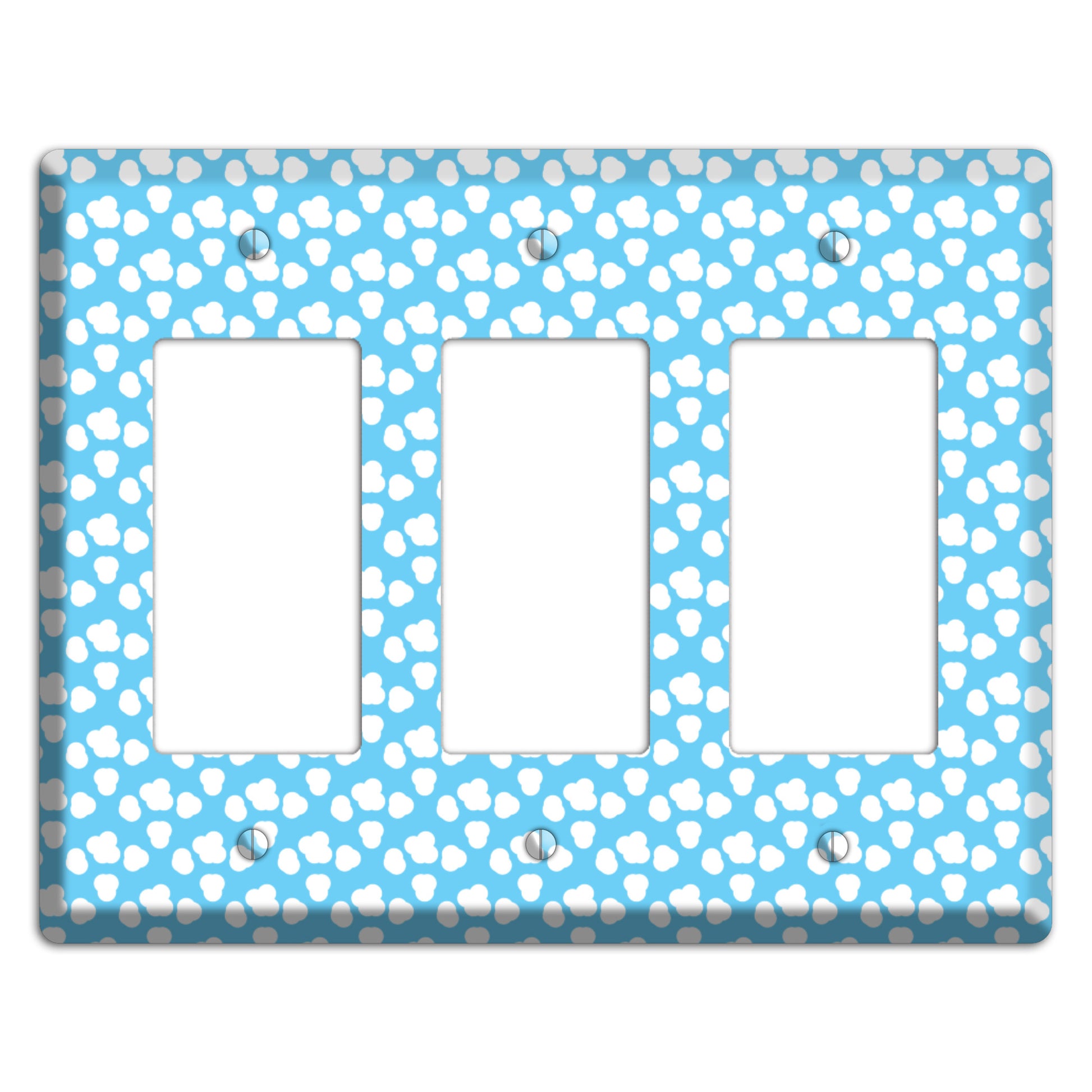 Blue Small Clouds 3 Rocker Wallplate