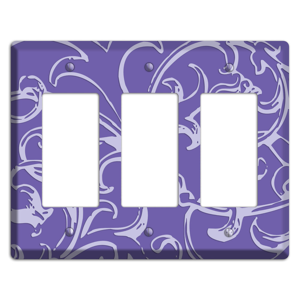 Victorian Light Purple 3 Rocker Wallplate