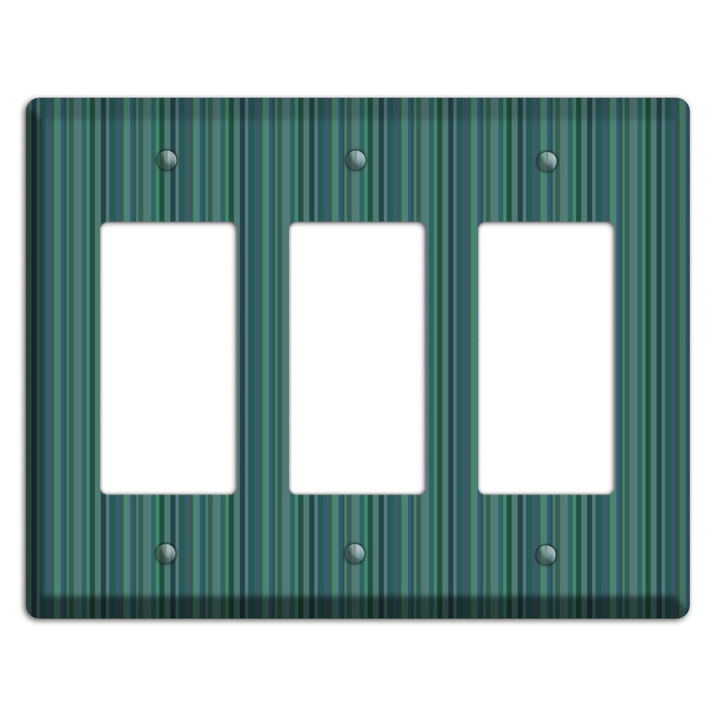 Multi Jade Vertical Stripes 3 Rocker Wallplate