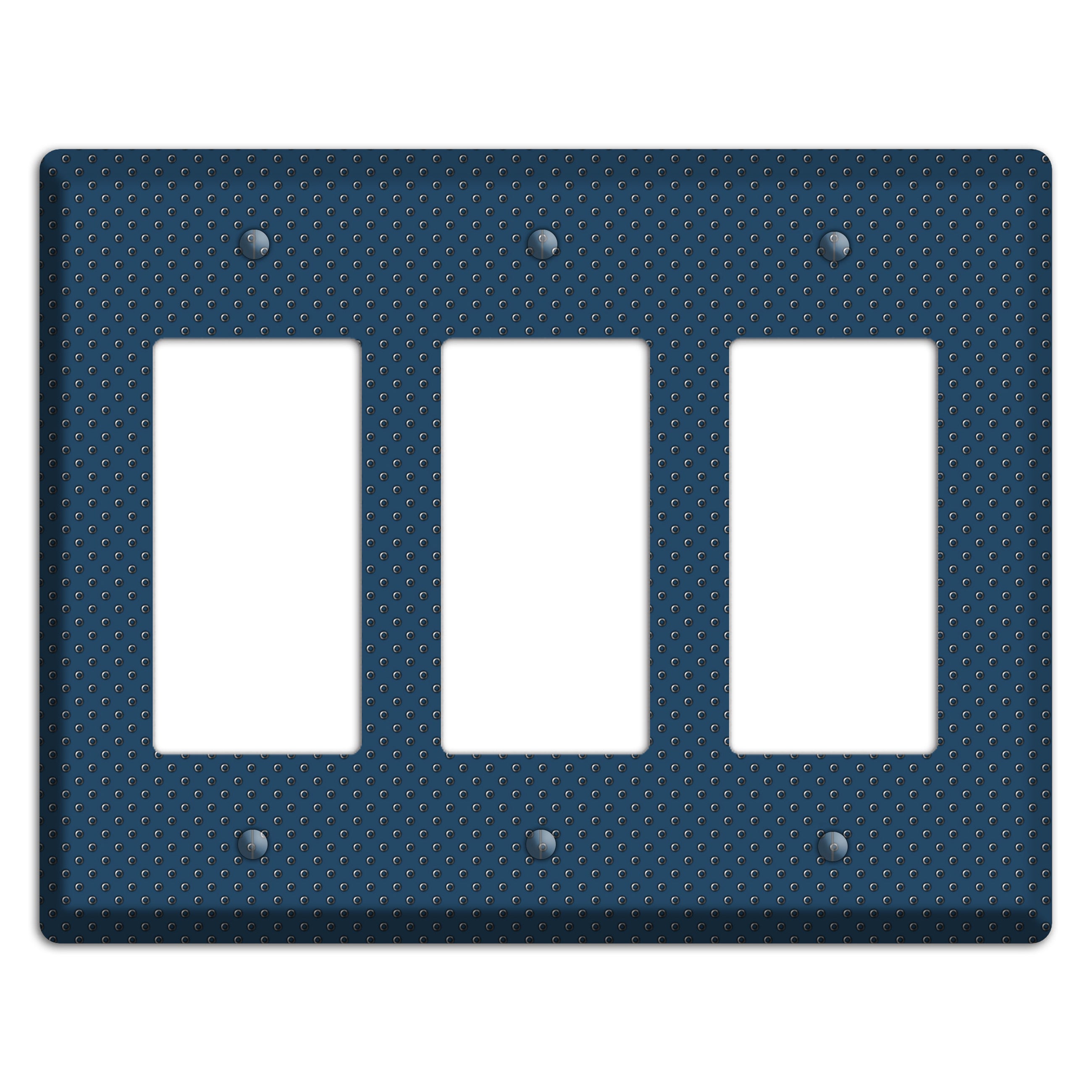 Blue Small Dots 3 Rocker Wallplate