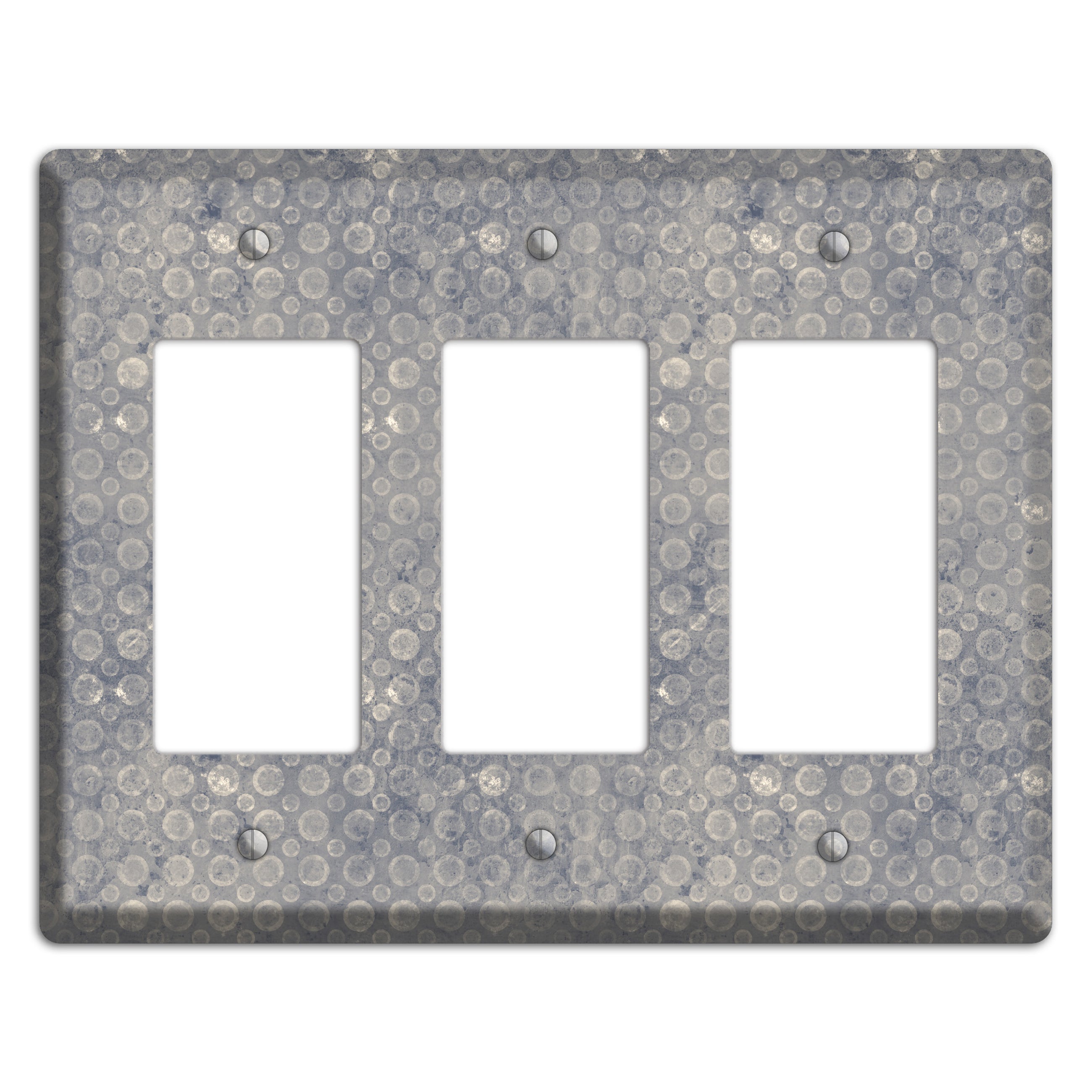 Grey Circles 3 Rocker Wallplate