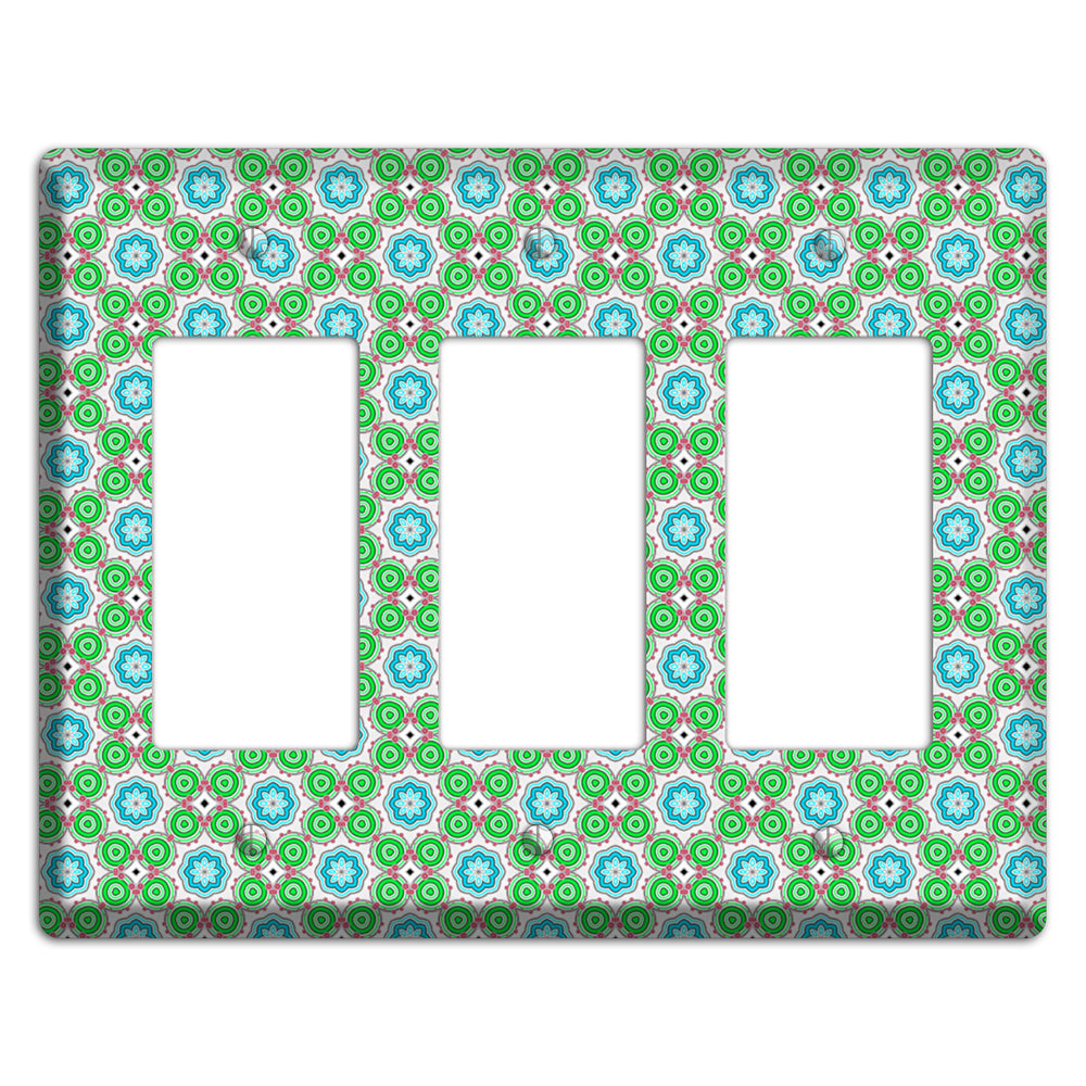 Green Foulard 5 3 Rocker Wallplate