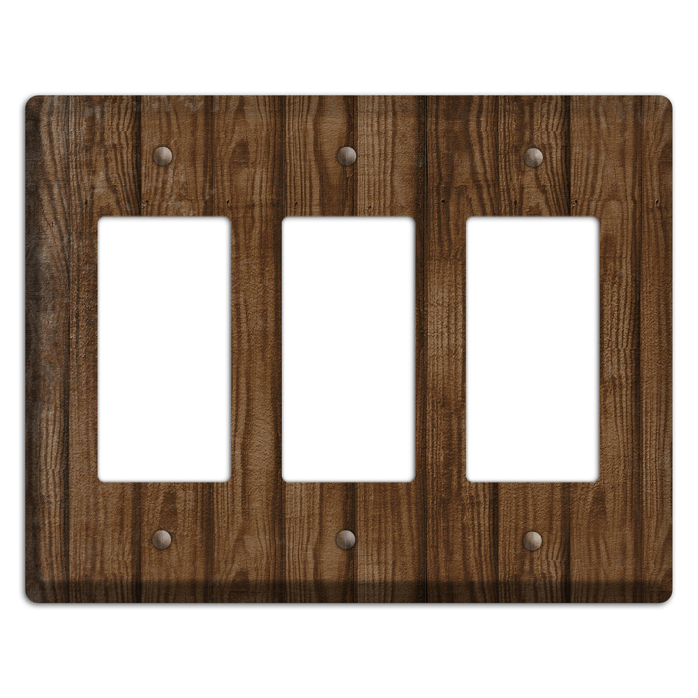 Spice Weathered Wood 3 Rocker Wallplate