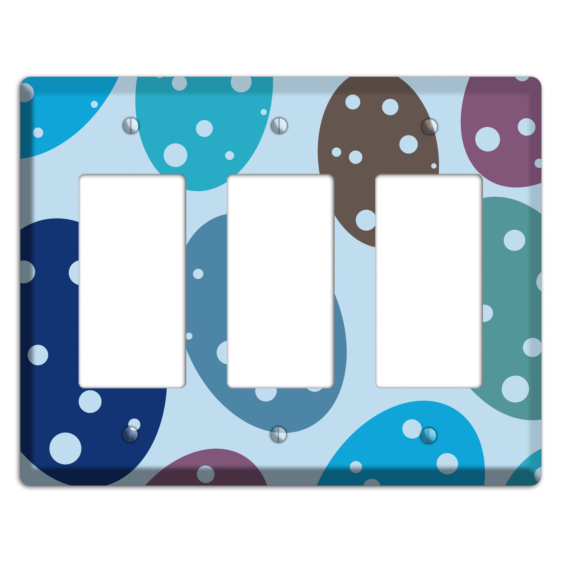 Blue Eggs 3 Rocker Wallplate