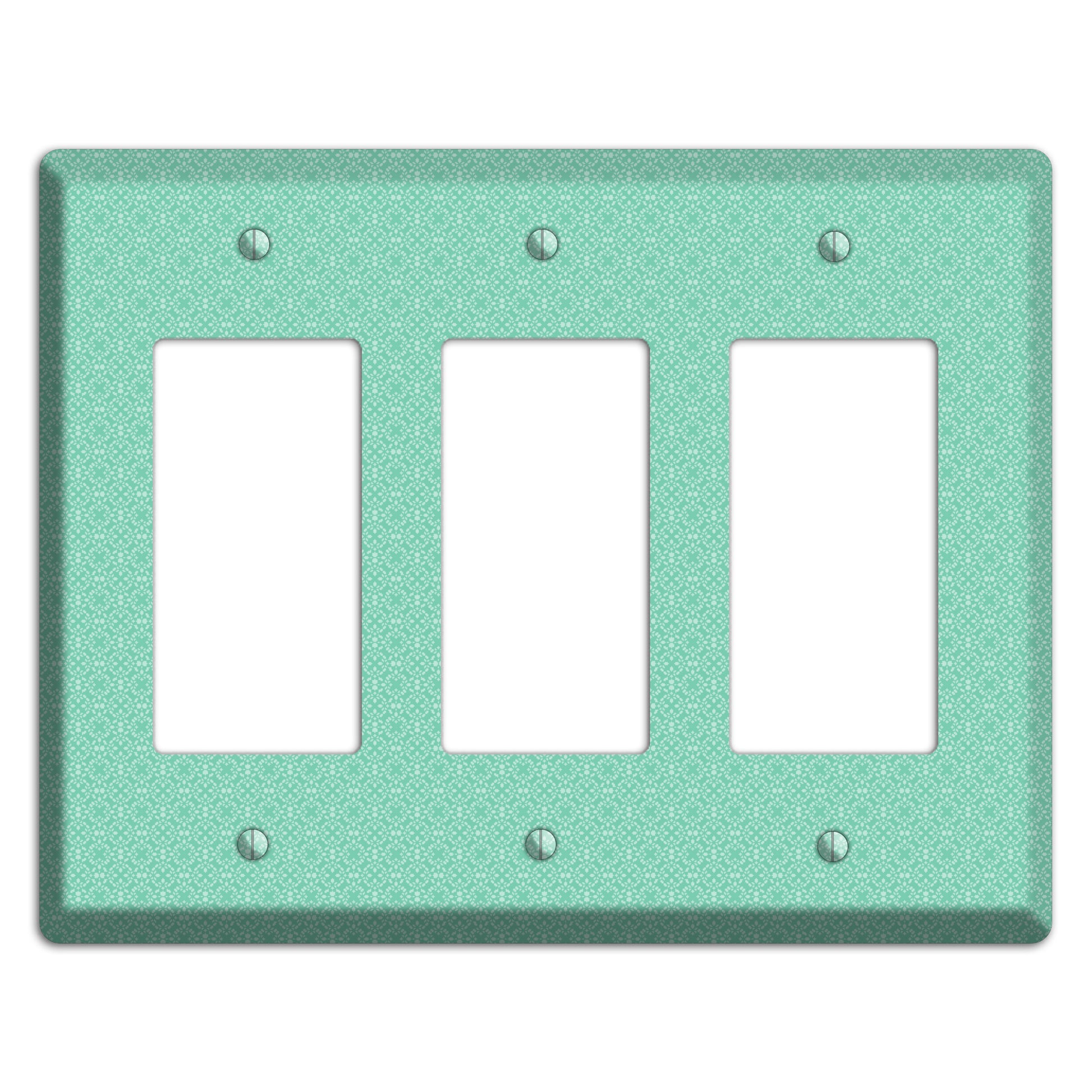 Aqua Calico Cartouche 3 Rocker Wallplate