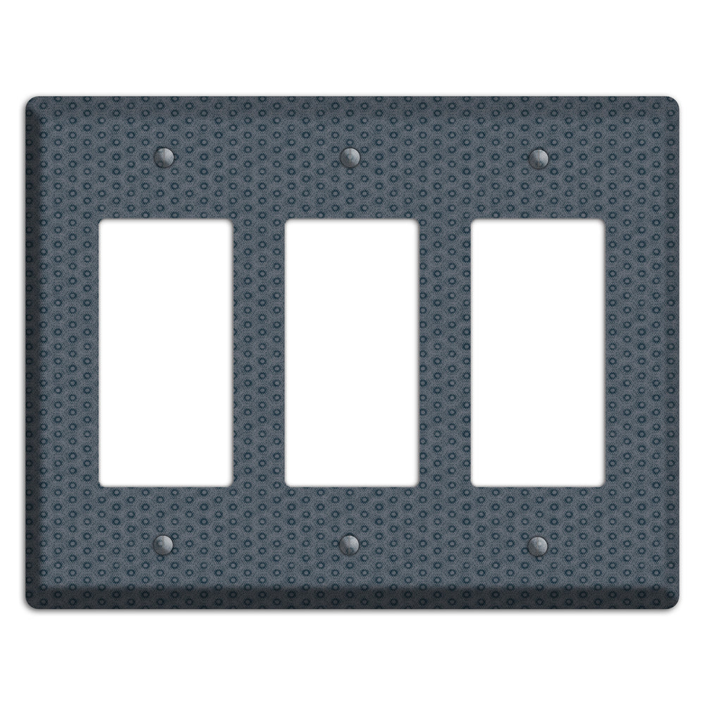 Blue Grey Foulard 3 Rocker Wallplate