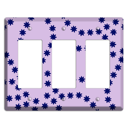 Lavender with Purple Constellation 3 Rocker Wallplate