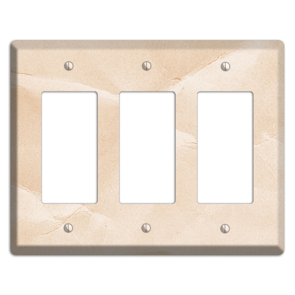 Almond Neutral Texture 3 Rocker Wallplate