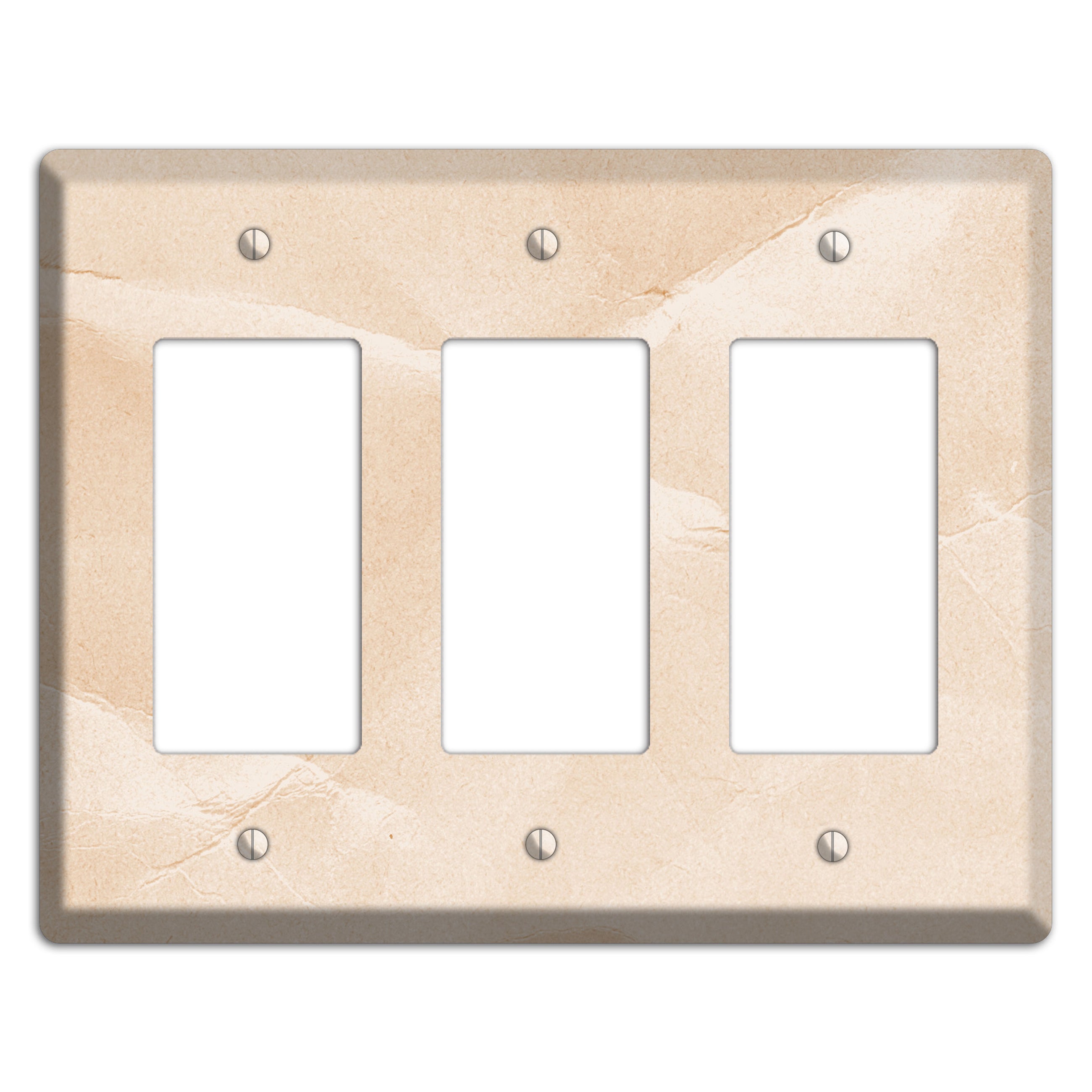 Almond Neutral Texture 3 Rocker Wallplate