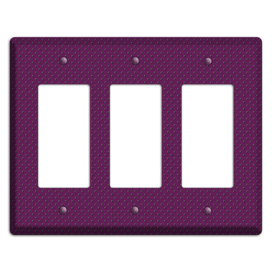 Purple Small Dots 3 Rocker Wallplate