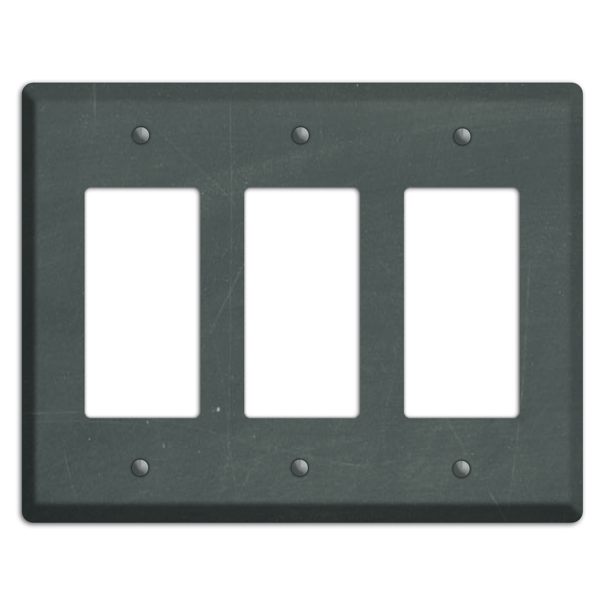 Chalk Dark Grey 3 Rocker Wallplate