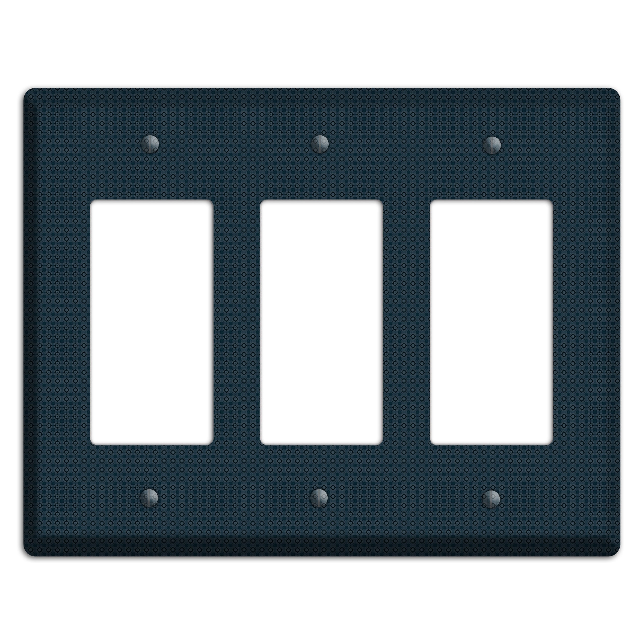 Navy Foulard 3 Rocker Wallplate
