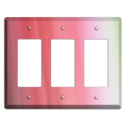 Coral Pink Ray of Light 3 Rocker Wallplate