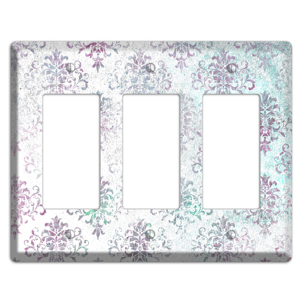 Tiara Whimsical Damask 3 Rocker Wallplate